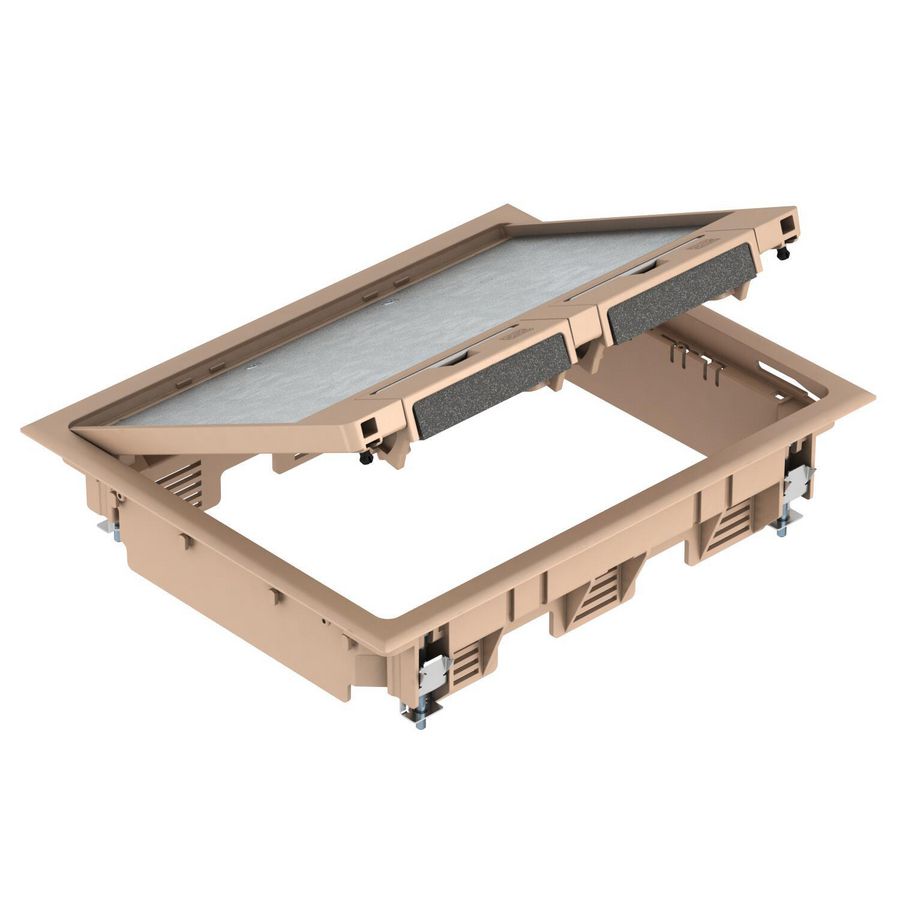 Inbouweenheid voor kanaalmontage 273x220x61 grijsbeige