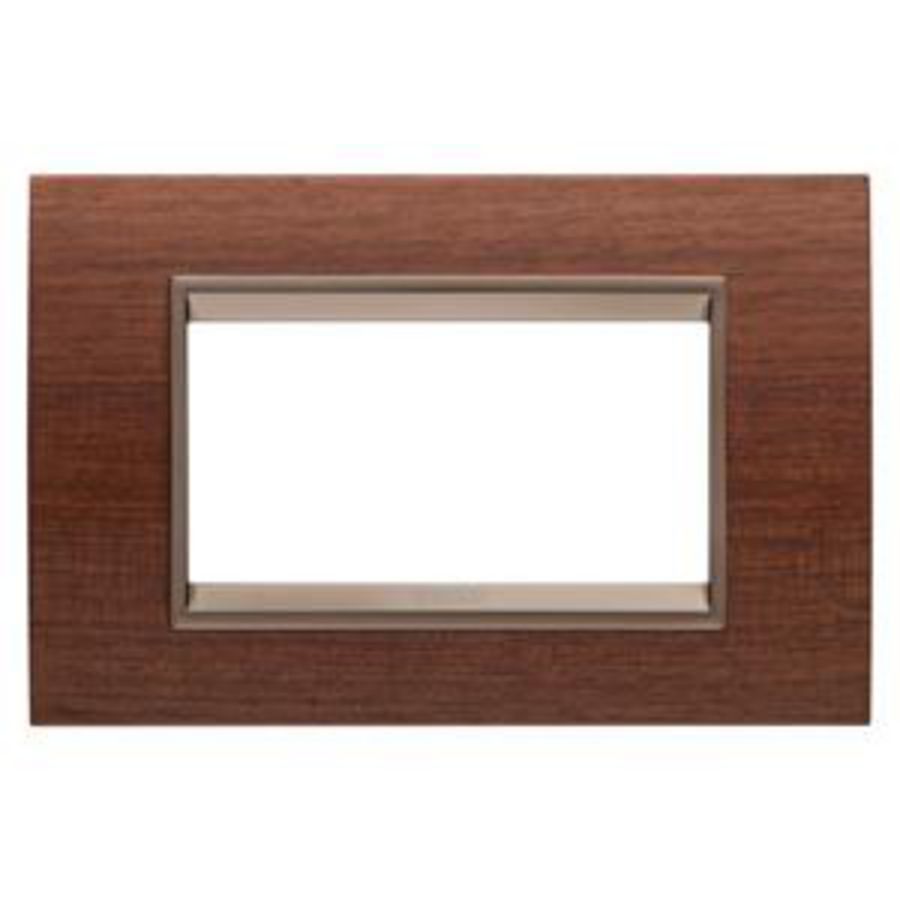LUX PLAAT-VAN HOUT-4 MODULE-WALNOOT-BINNENFRAME MAT
