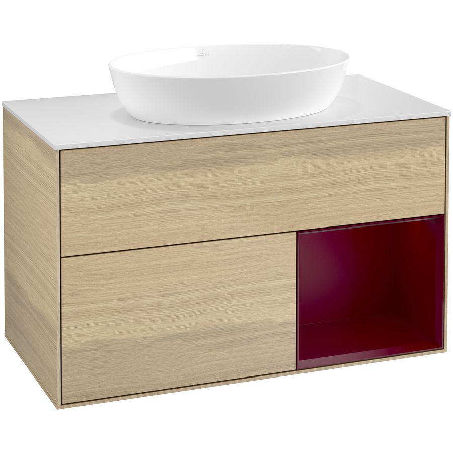 Wastafelonderkast Finion 1000x603x501mm Oak Veneer FA21HBPC