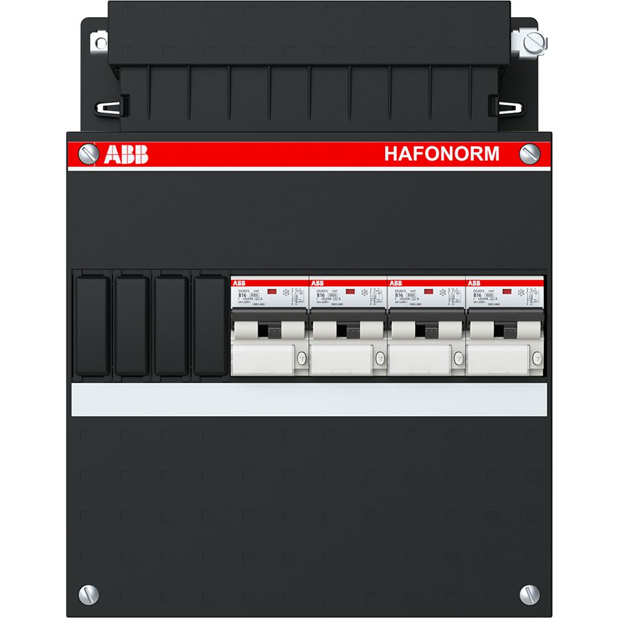 Groepenkast 4x 16A/30mA 3-fase
