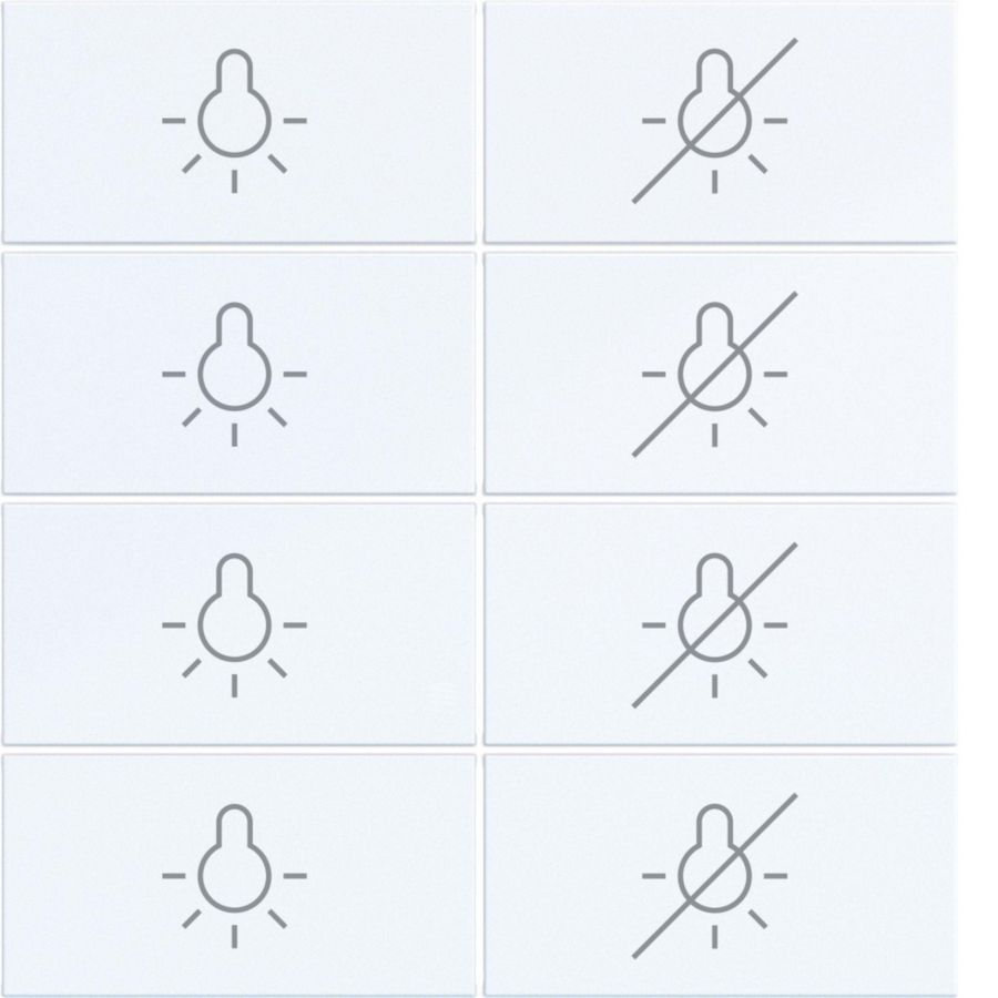 Afdekking KNX taster 8-v licht aan/uit A.x/C.x lichtwit mat