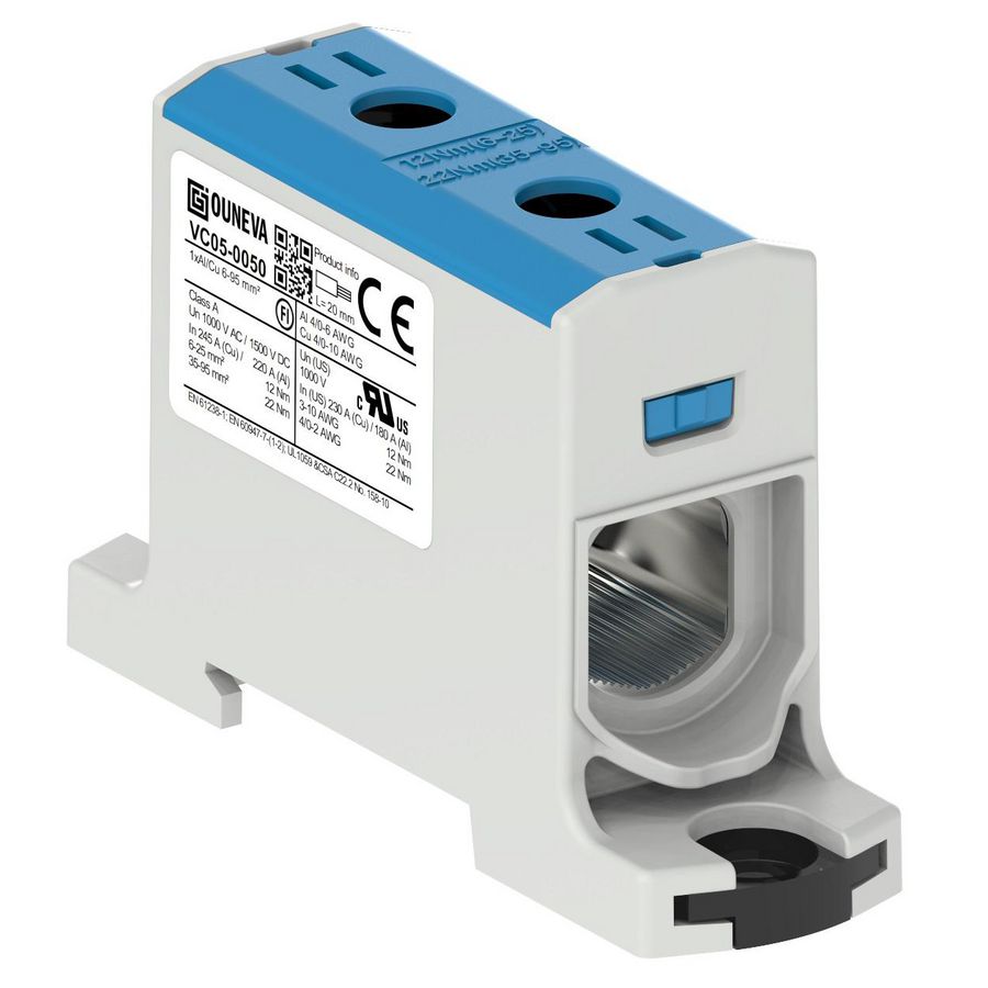 Aansluitklem OTL blauw 6-95mm² 1xAl/Cu