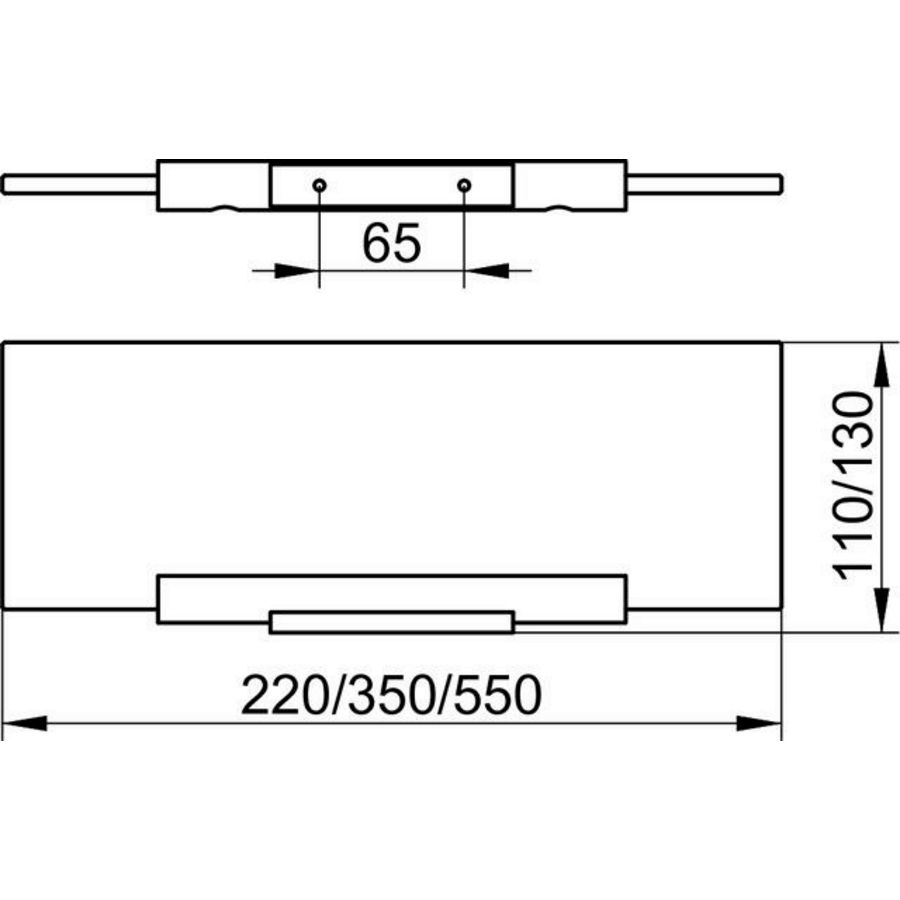 Plan planchetconsole chroom