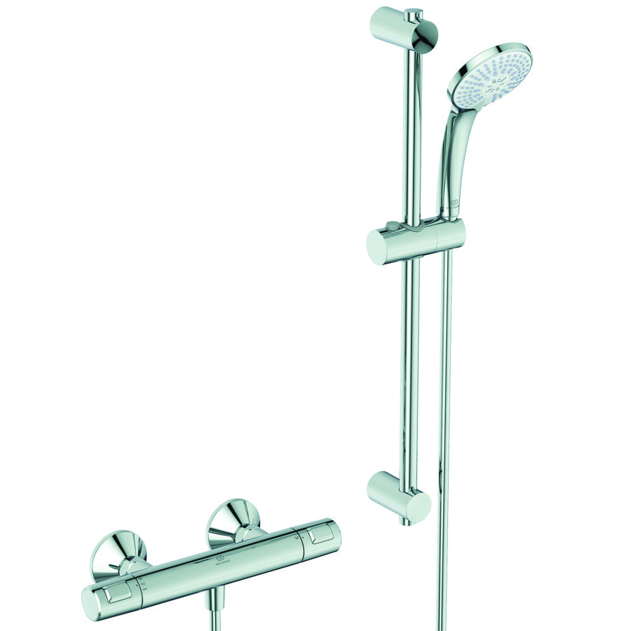 Doucheset / renovatieset T25 Ceratherm 150mm met idealrain glijstang chroom incl. s-koppelingen