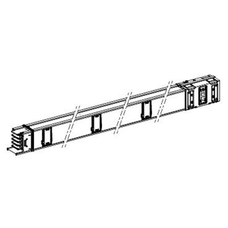 Recht element 1000A 3m 3L+N+PE Wit 6 Aftakkinge Canalis KS