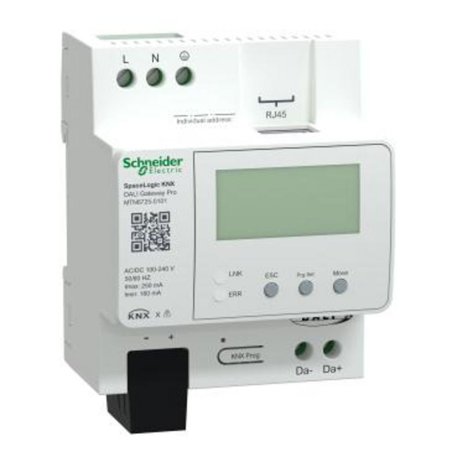 DALI Gateway Pro 1 kanaals DALI-2 SpaceLogic KNX