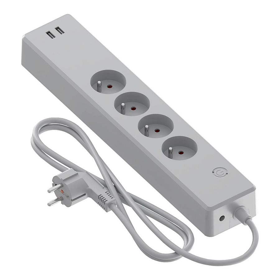 Contactdooscombinatie Smart WIFI tafel 4gat BE/FR+2 USB