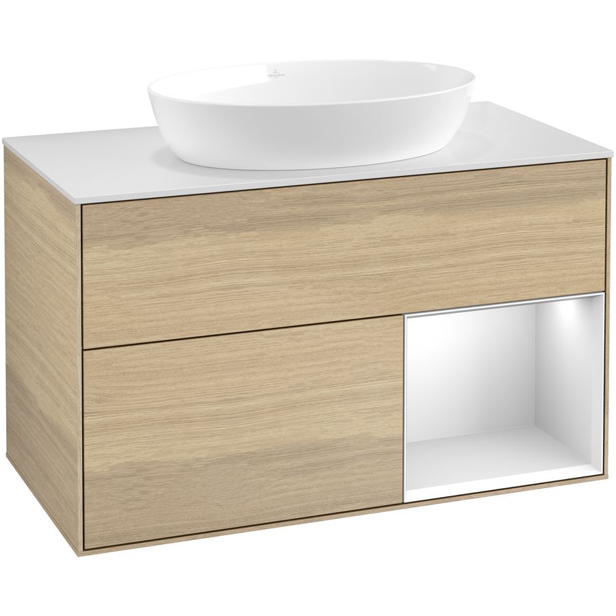 Wastafelonderkast Finion 1000x603x501mm Oak Veneer FA21MTPC