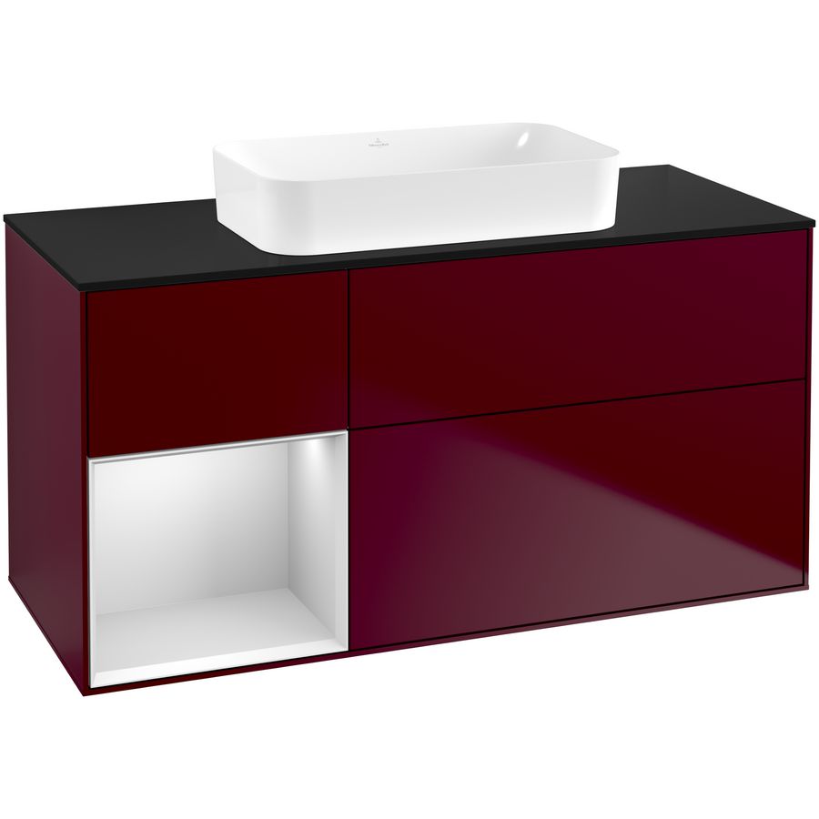 Wastafelonderkast Finion 1200x603x501mm Peony Matt Lacquer F702MTHB