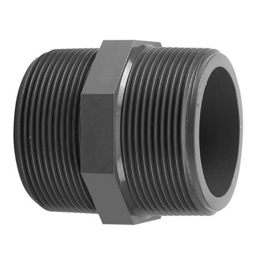 PVC druk verloopnippel 1.1/4" x1 bu. PN16