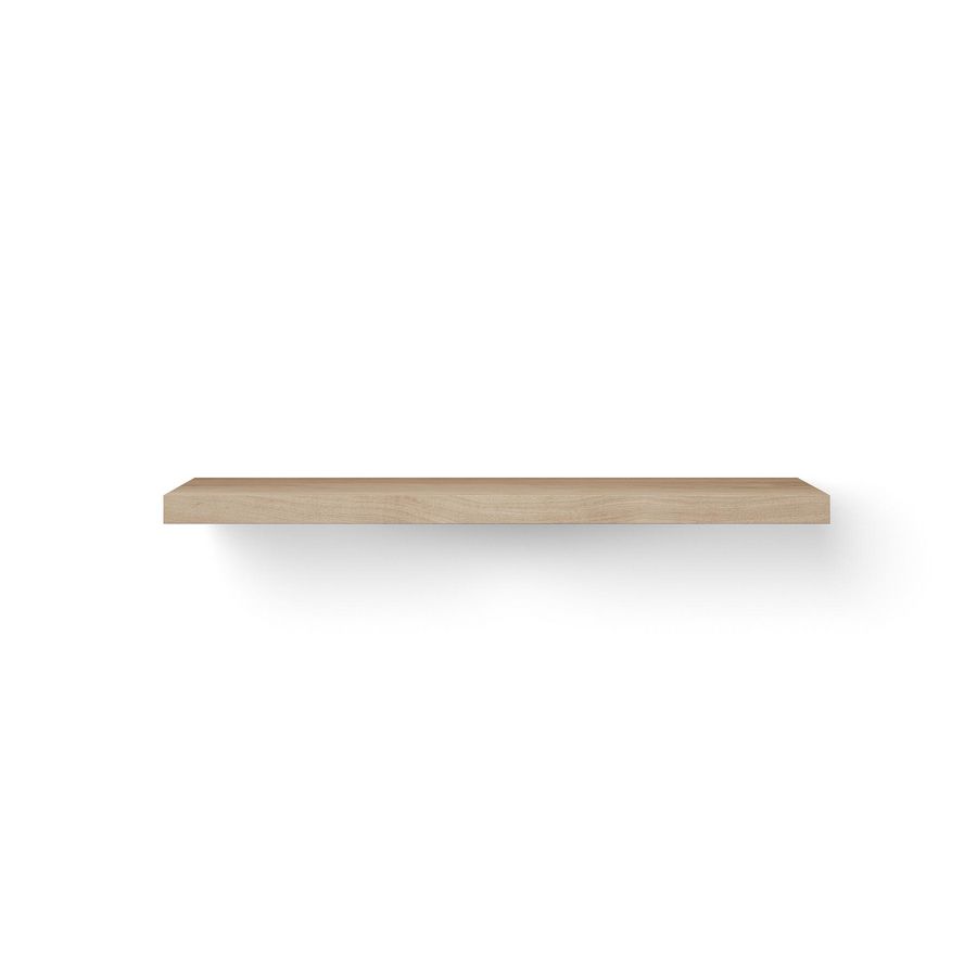 Wooden Base Shelf 140cm oud grs onderbl ophanging gebor RVS