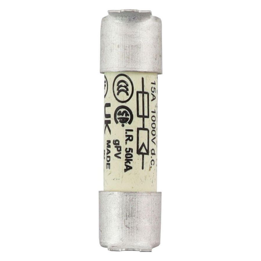 Zekering hoge snelheid 15A DC 1000V 50kA 60269-6 A 1 VVE=10