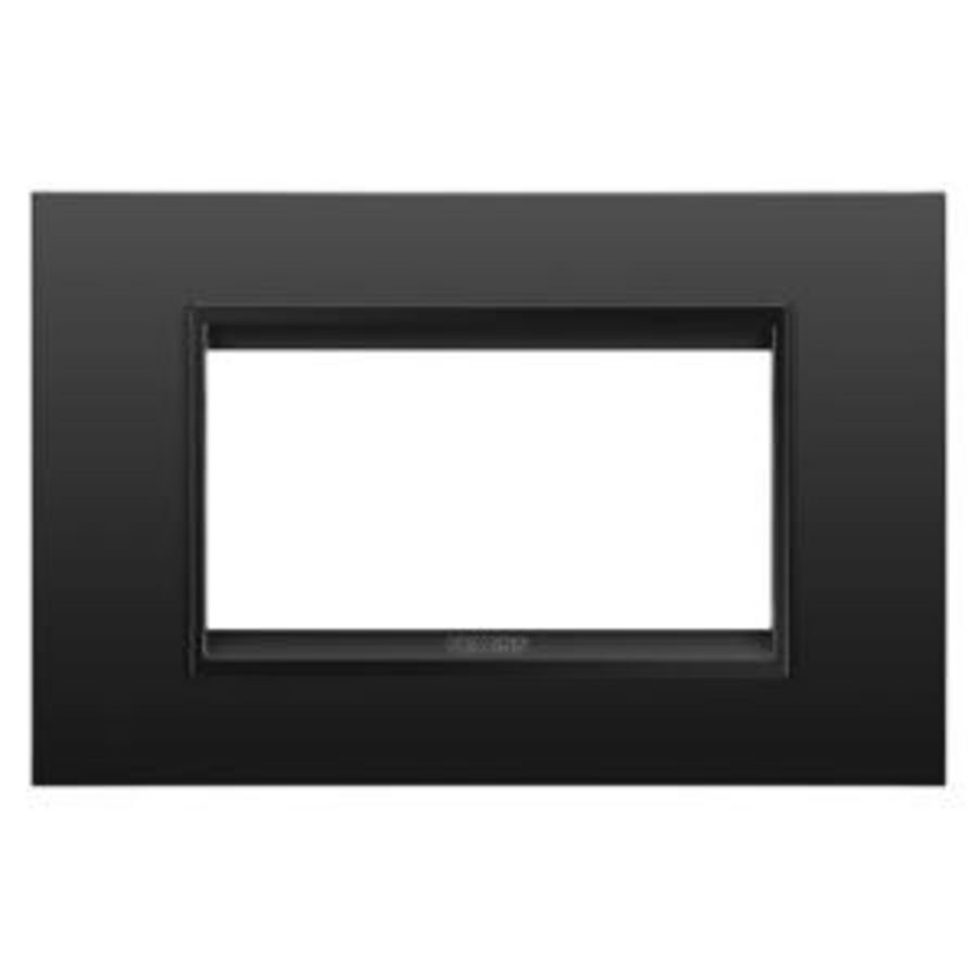 LUX PLATE-IN METAL-4 MODULES-MONOCHROME SATIN BLACK-