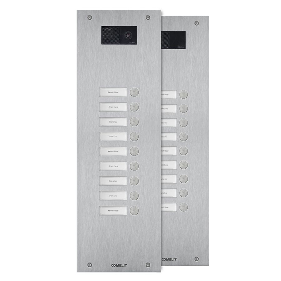 SteelSwitch RVS deurbelpaneel met 9 drukknoppen