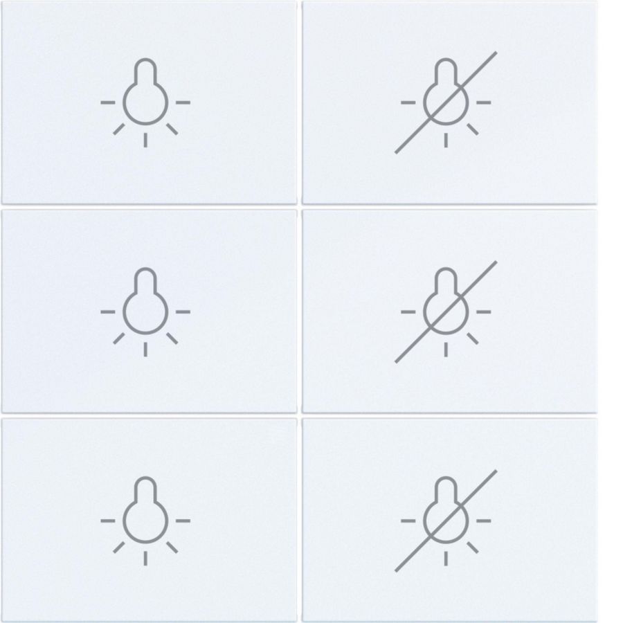 Afdekking KNX taster 6-v licht aan/uit A.x/C.x lichtwit mat