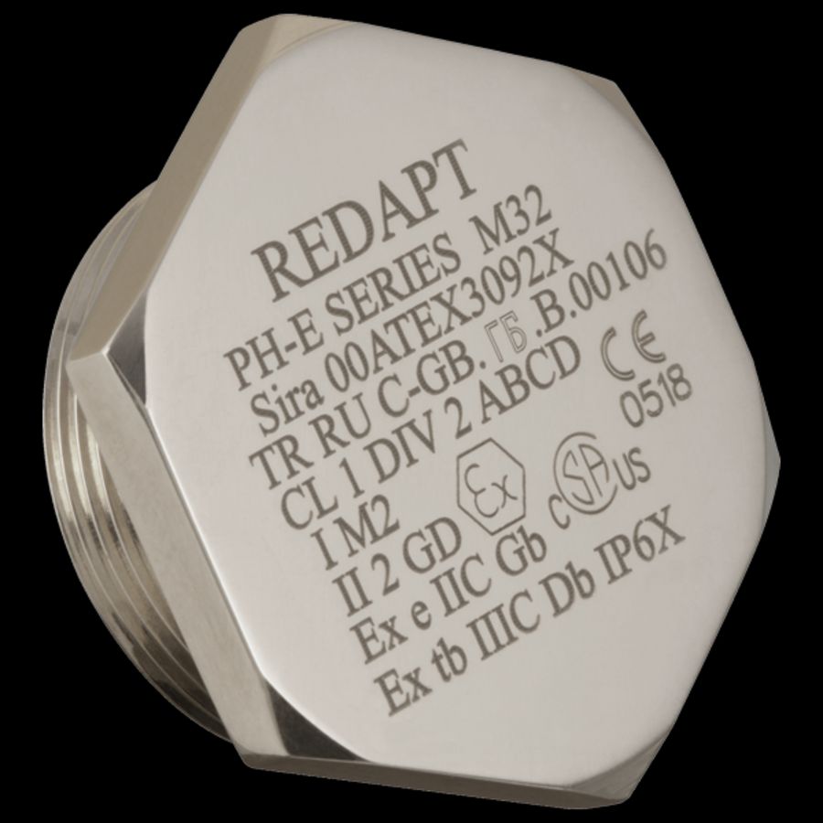 Afdichtplug hex head Eexe messing 1.1/2"NPT ATEX