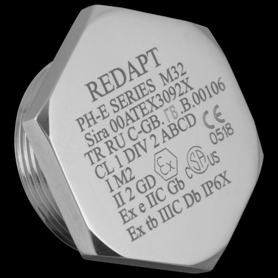 Afdichtplug hex head EExe RVS316 1"NPT ATEX