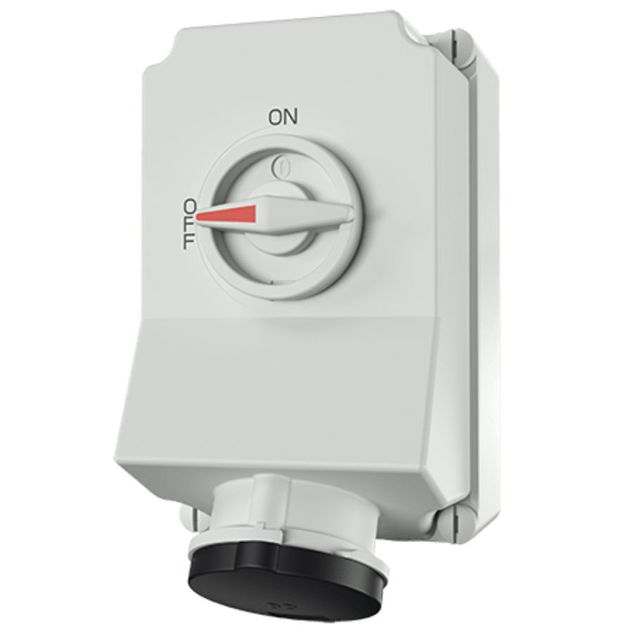 Wandcontactdoos 63A 4-polig  5H 600-690V IP44 DUO