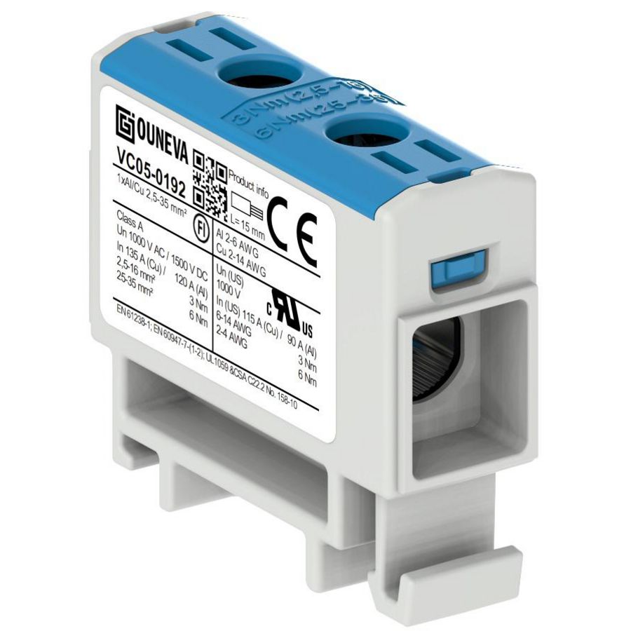 Aansluitklem OTL blauw 25-35mm² 1xAl/Cu