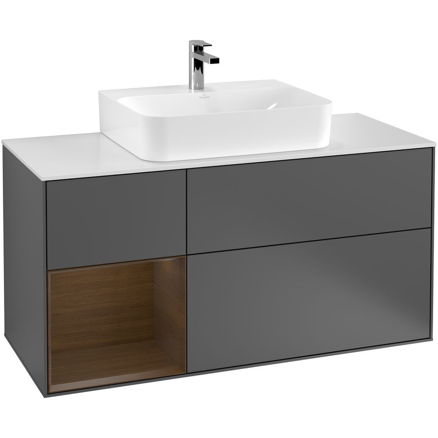 Wastafelonderkast Finion 1200x603x501mm Antr. Matt Lacquer G161GNGK