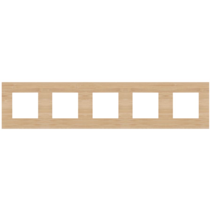 Vijfvoudige afdekplaat hoh 71mm Pure bamboo