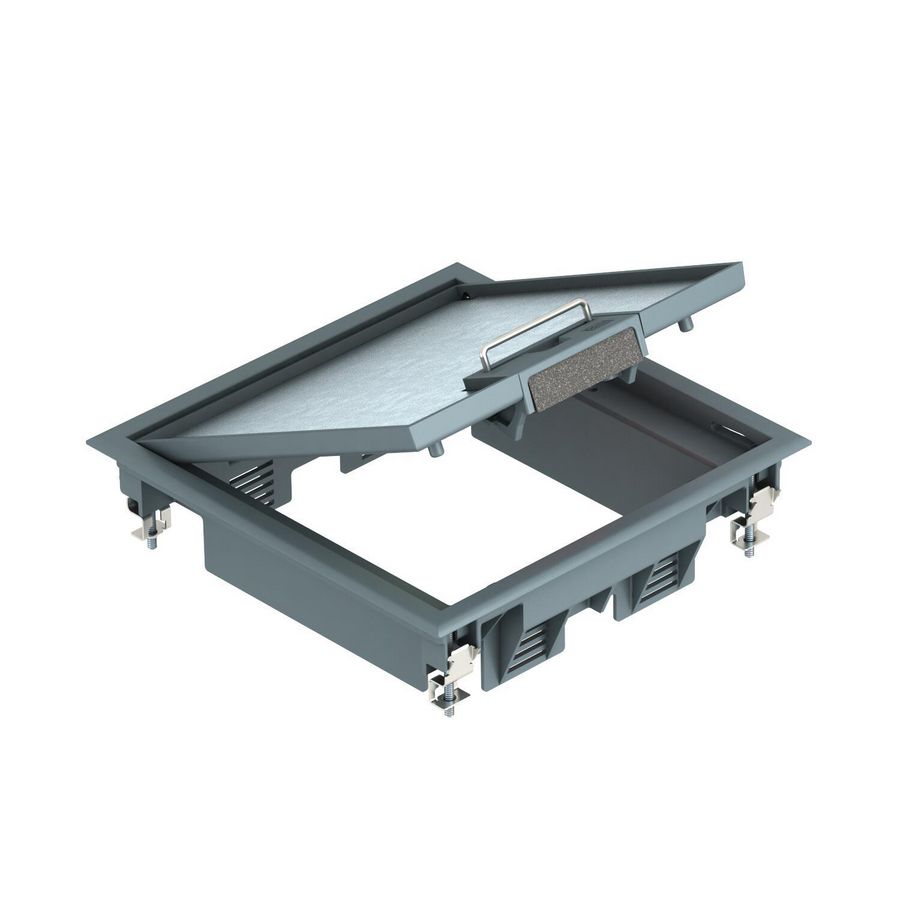 Inbouweenheid kanaalmontage 217x217x61 polyamid grijs