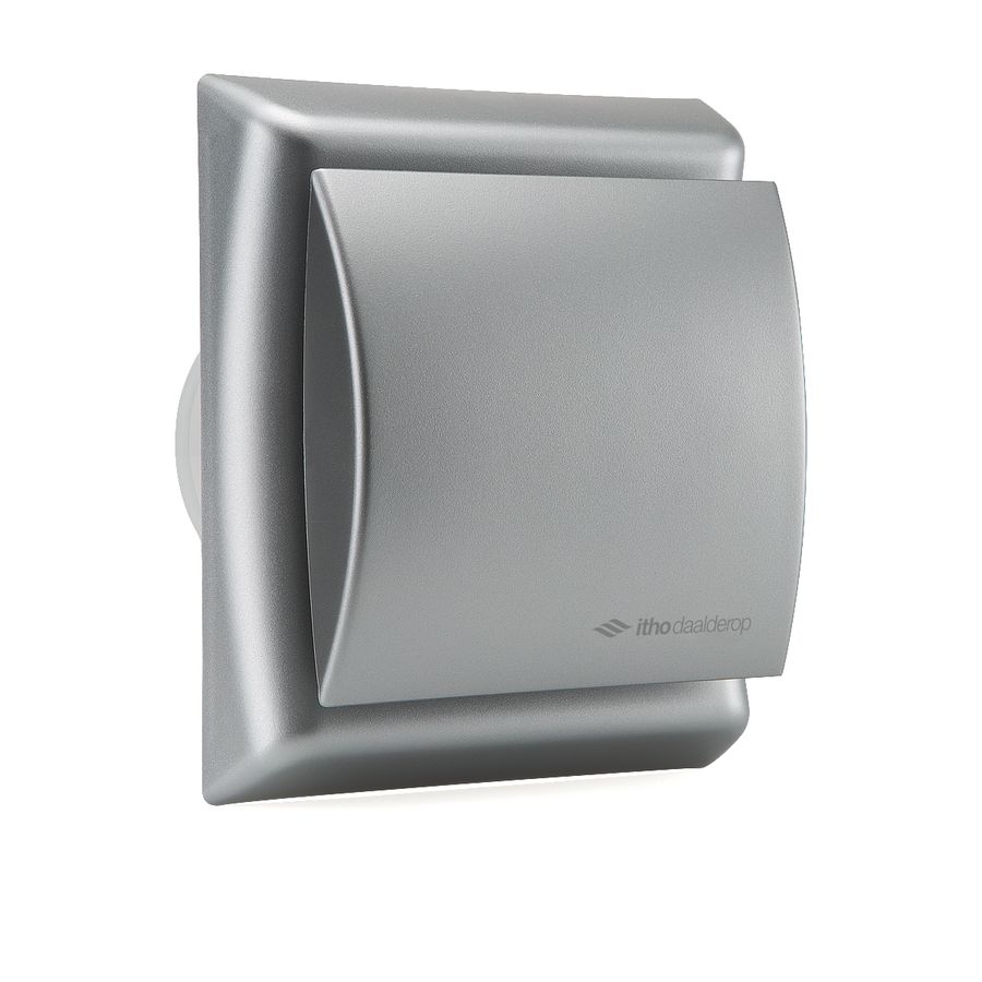 Badkamer en toilet ventilator mat zilver BTVZ-N211T m. timer