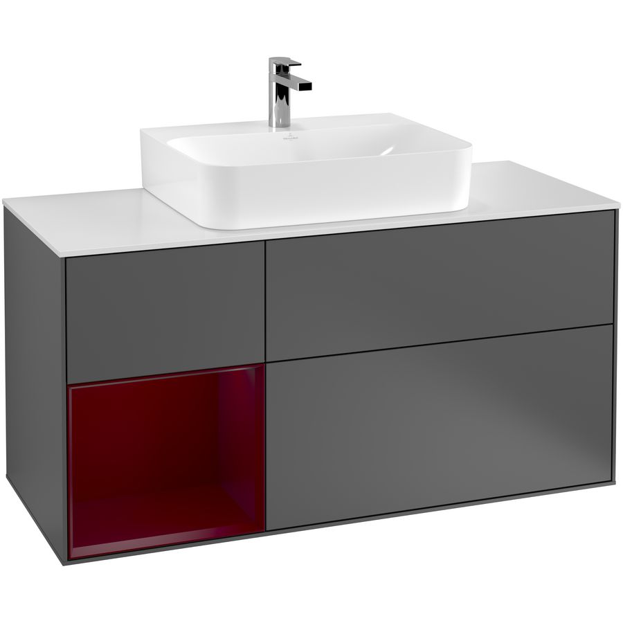 Wastafelonderkast Finion 1200x603x501mm Antr. Matt Lacquer G161HBGK