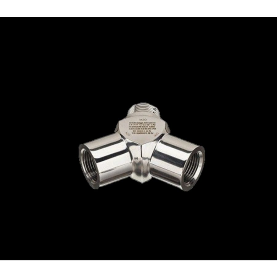 Adapter Y explosieveilig RVS M25 naar 2xM25