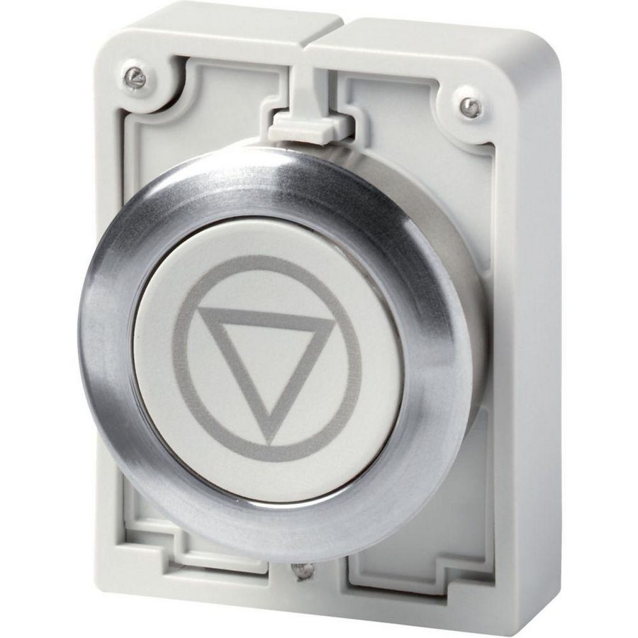 Drukknop 30mm vlak grijs X66 terugverend