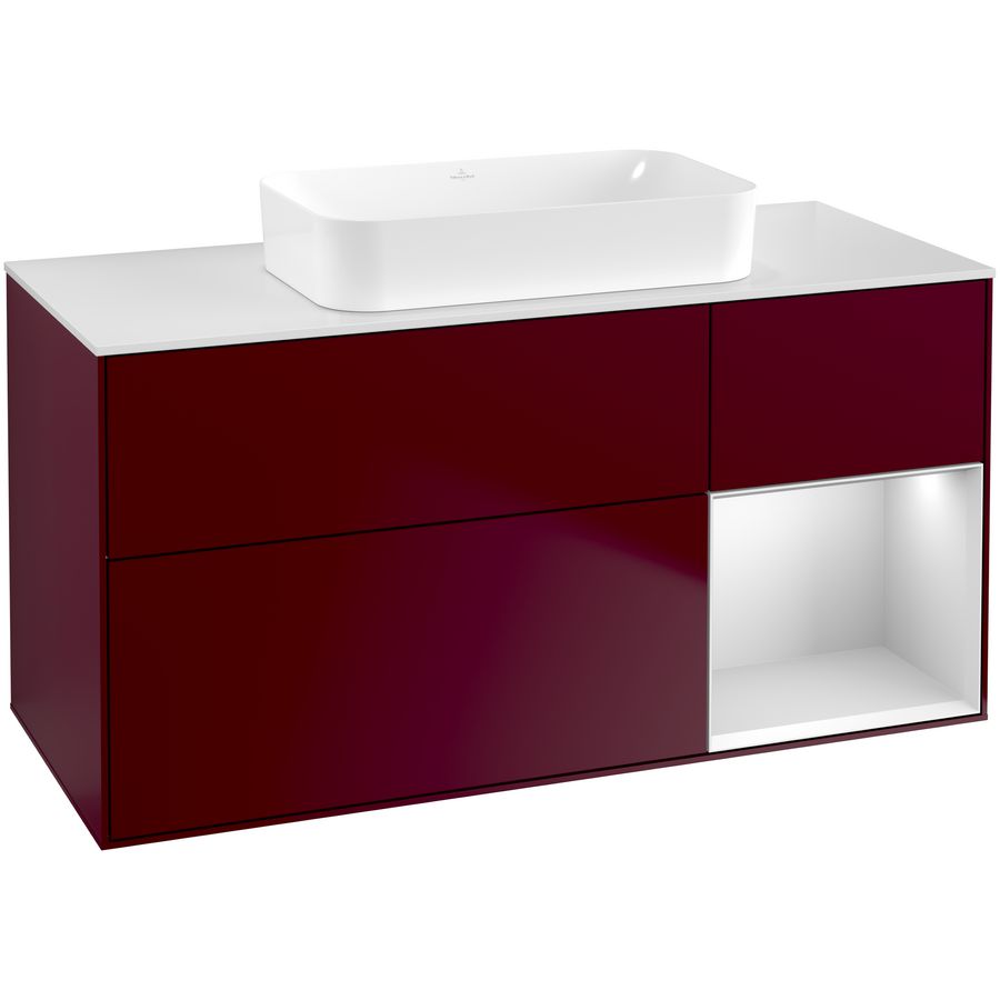 Wastafelonderkast Finion 1200x603x501mm Peony Matt Lacquer F711MTHB