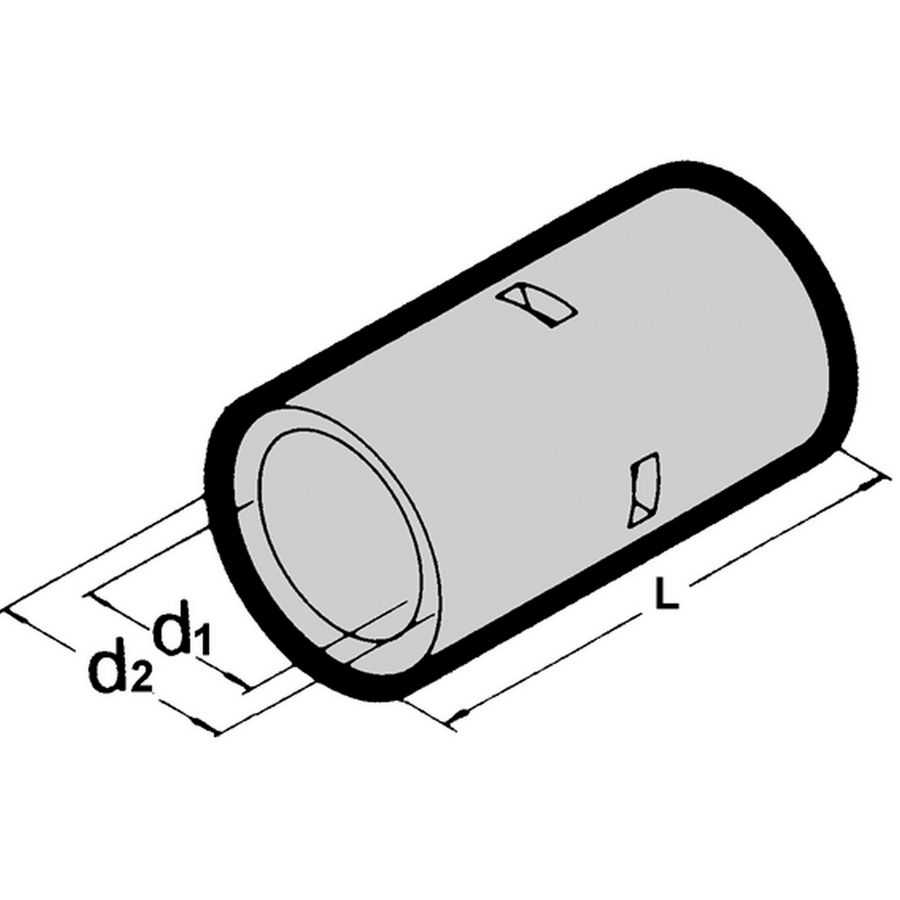 Kist a 25st. ongeisoleerde stootverbinder 6mm²