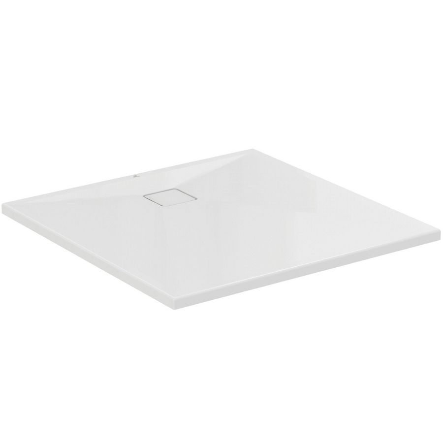 Douchbak ULTRA FLAT EVO vierkant 1000x1000x35mm in glanzend wit afwerking, zonder waste