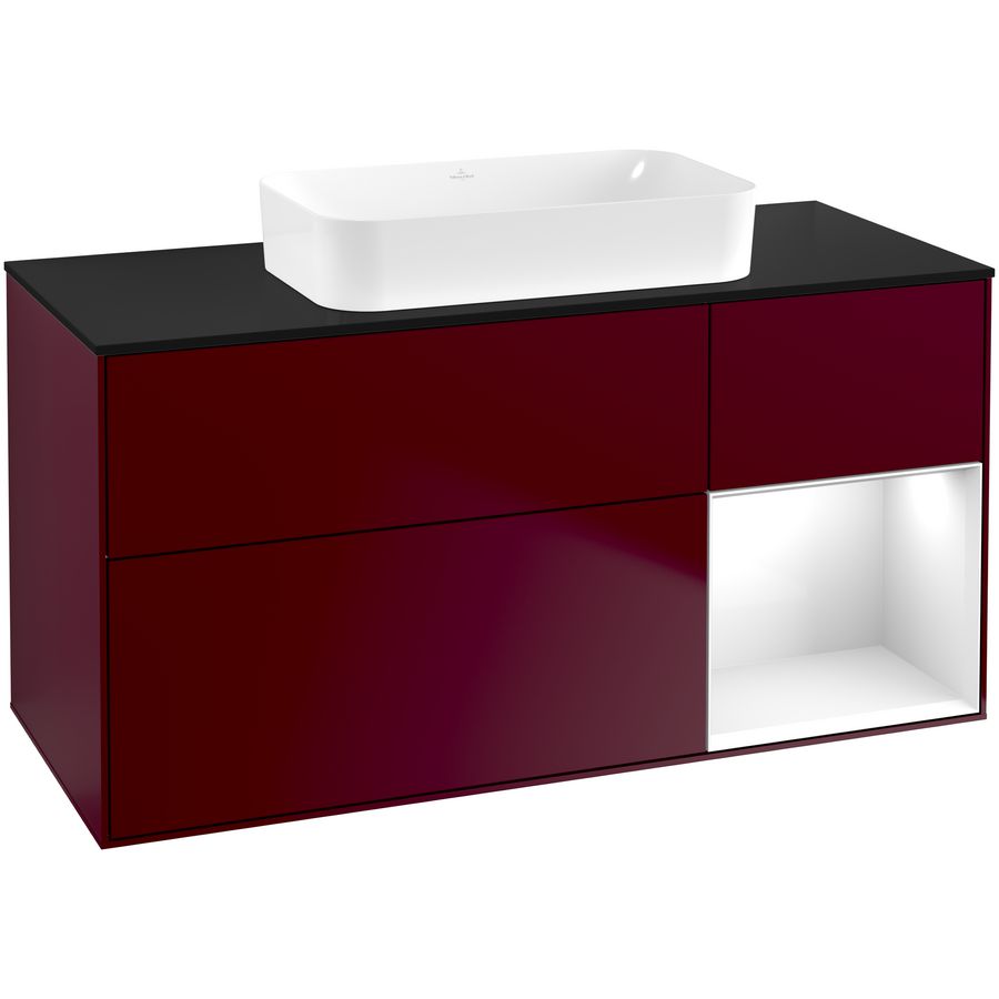 Wastafelonderkast Finion 1200x603x501mm Peony Matt Lacquer F712GFHB