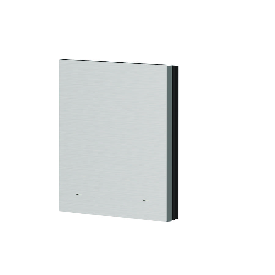 iON Toetsafdekking 1-v, metaal, (grey) - Alu geborsteld