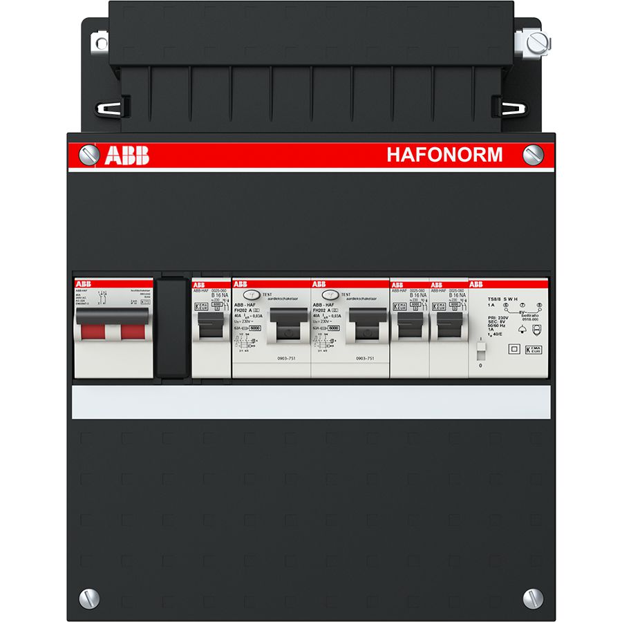 Groepenkast 3 groepen achter 2x30mA + T + HS 1-fase 1SPF006907F0121