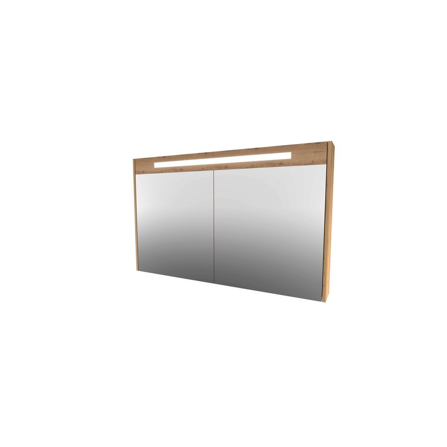 Spiegelkast LED verlichting 2 deuren 1200X140X740 Urban oak
