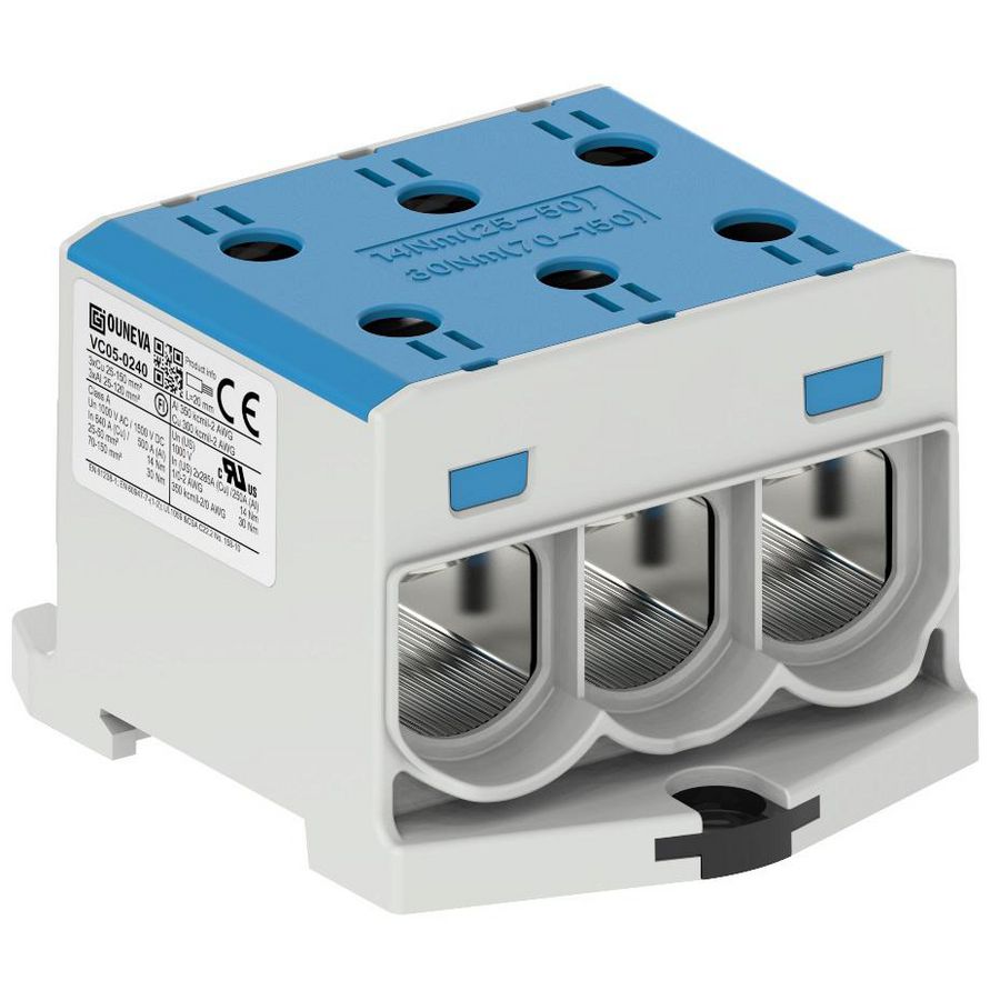 Aansluitklem OTL blauw 25-150mm² 3xAl/Cu