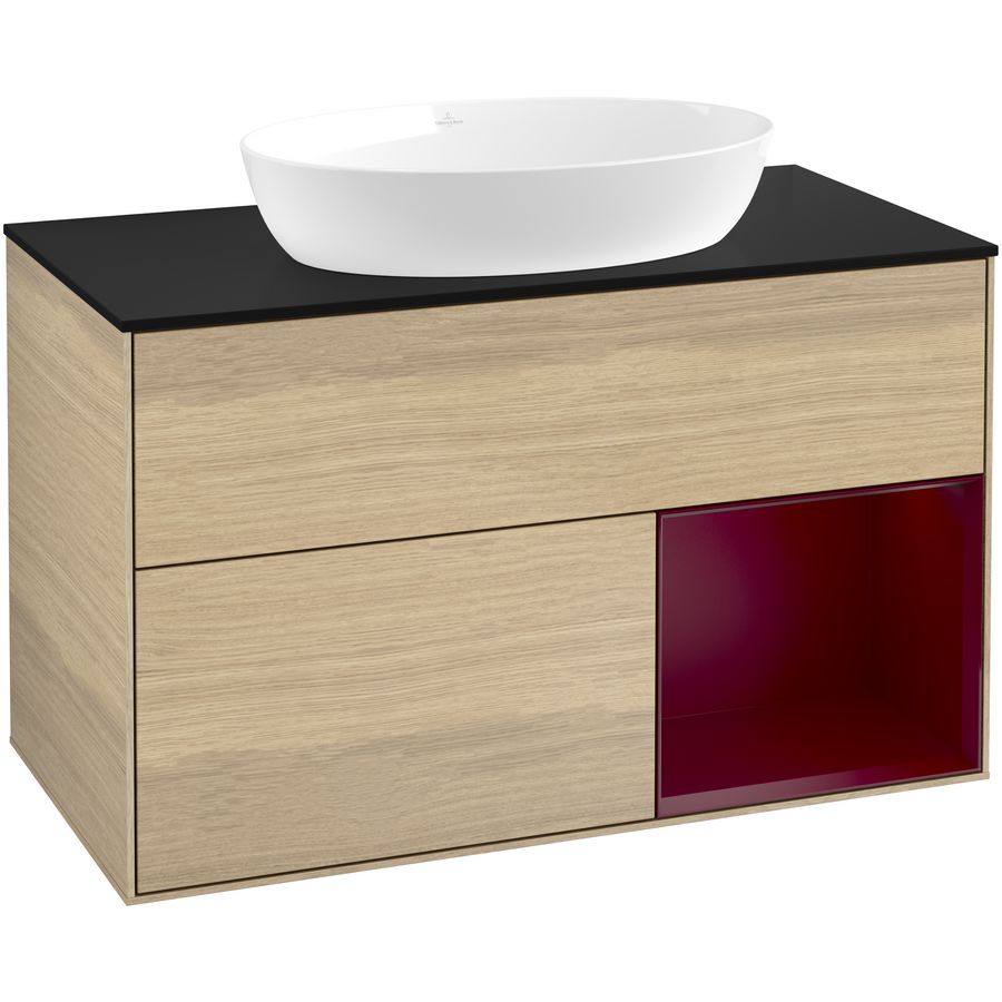 Wastafelonderkast Finion 1000x603x501mm Oak Veneer FA22HBPC