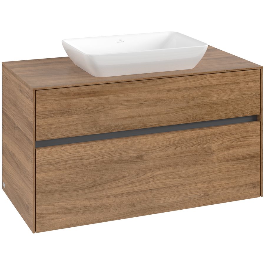 Wastafelonderkast Collaro 1000x548x500mm Oak.Kans C10900RH