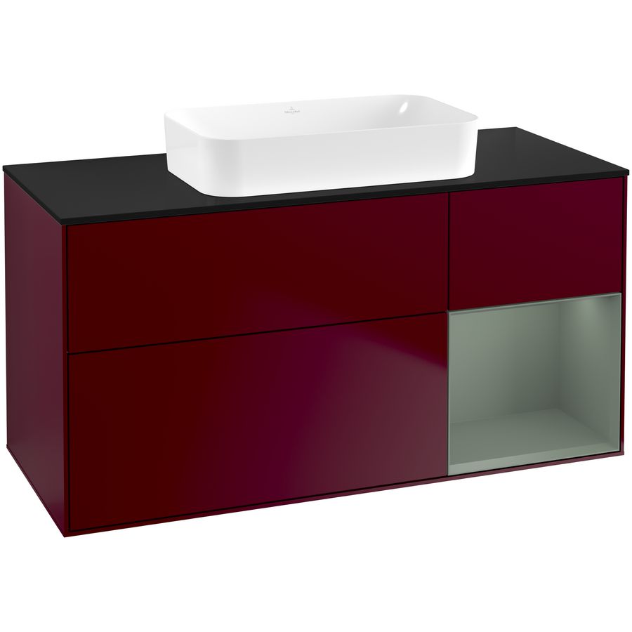 Wastafelonderkast Finion 1200x603x501mm Peony Matt Lacquer F712GMHB