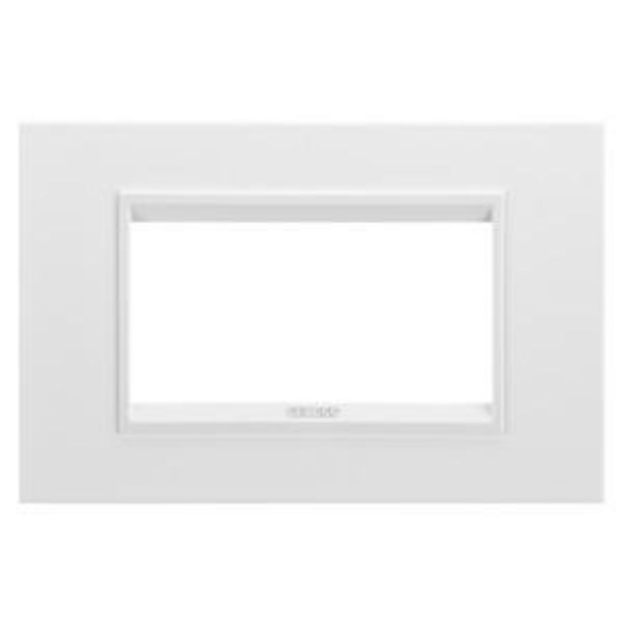 LUX PLATE-IN METAL-4 MODULES-MONOCHROME SATIN WHITE-