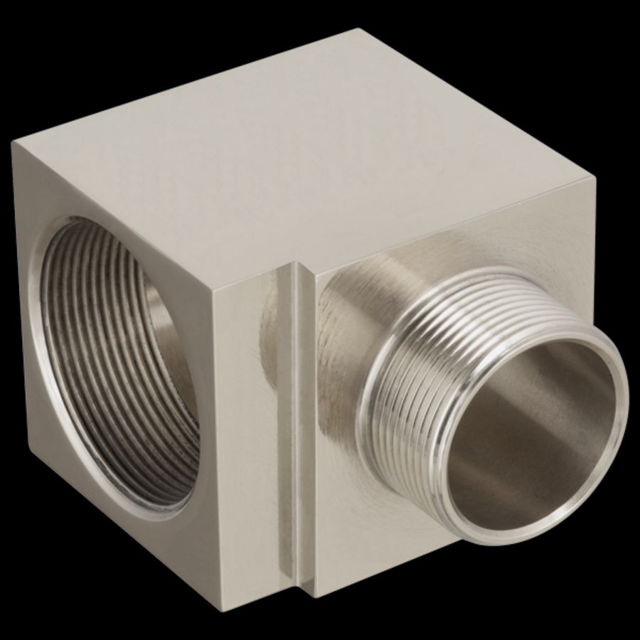 Adapter 90° messing vernikkeld 1/2"NPT naar M20 ATEX