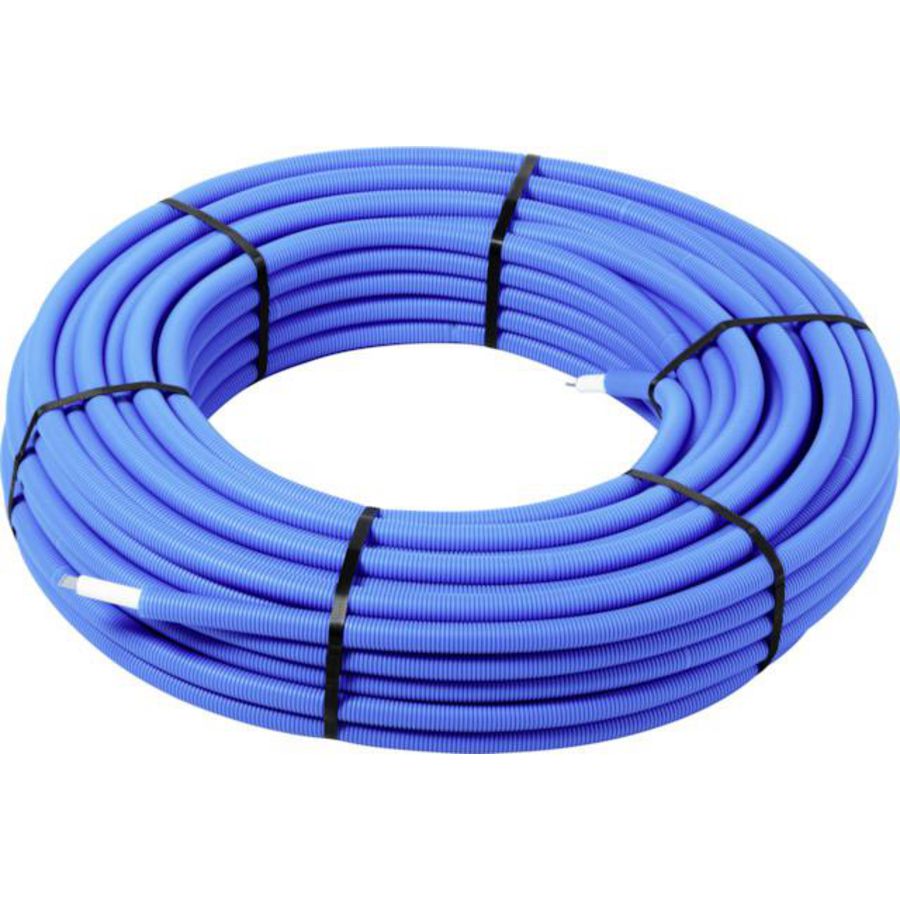 Rol a 75mtr. meerlagenbuis SMARTPRESS 16x2mm met mantel blauw 4704.1