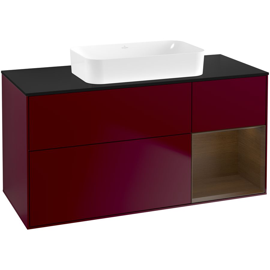 Wastafelonderkast Finion 1200x603x501mm Peony Matt Lacquer F712GNHB