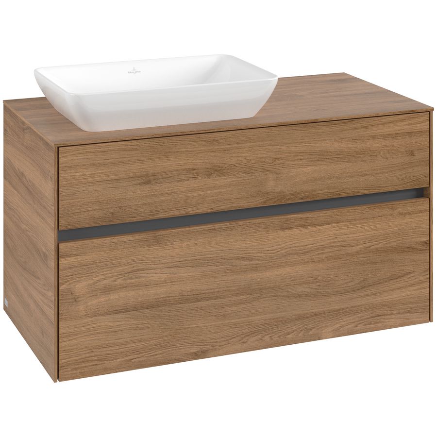 Wastafelonderkast Collaro 1000x548x500mm Oak.Kans C11000RH