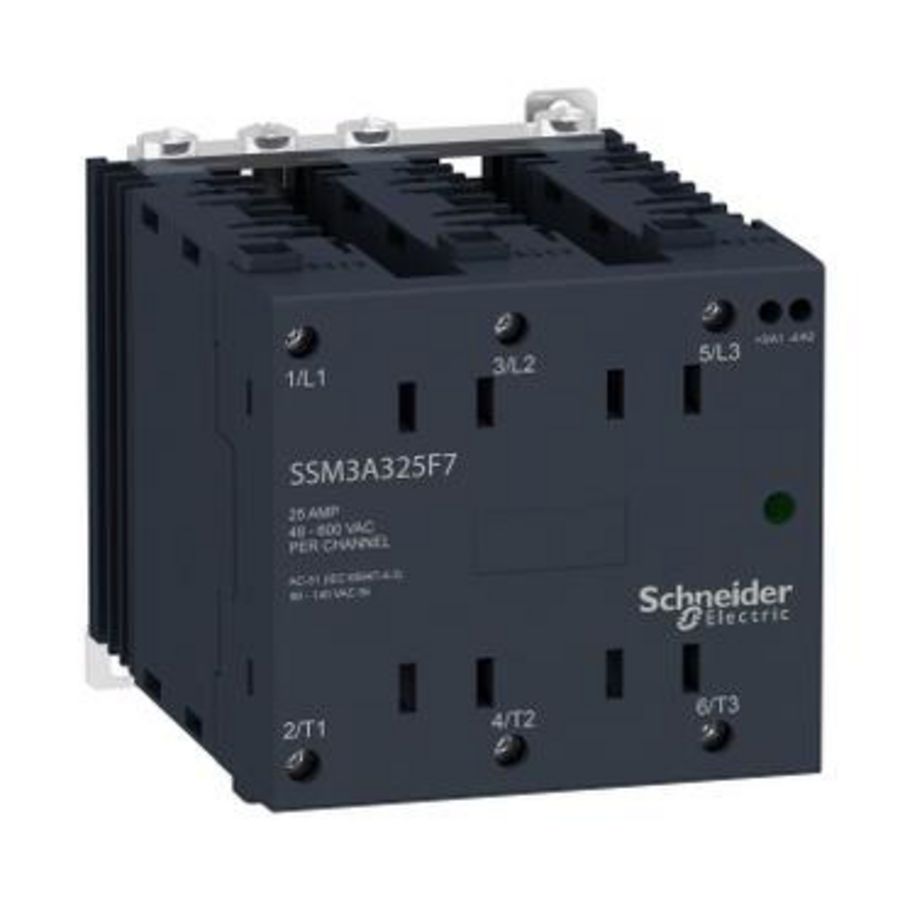 DIN-rail montage In 180-280V AC uit 48-600V AC 25A SSR