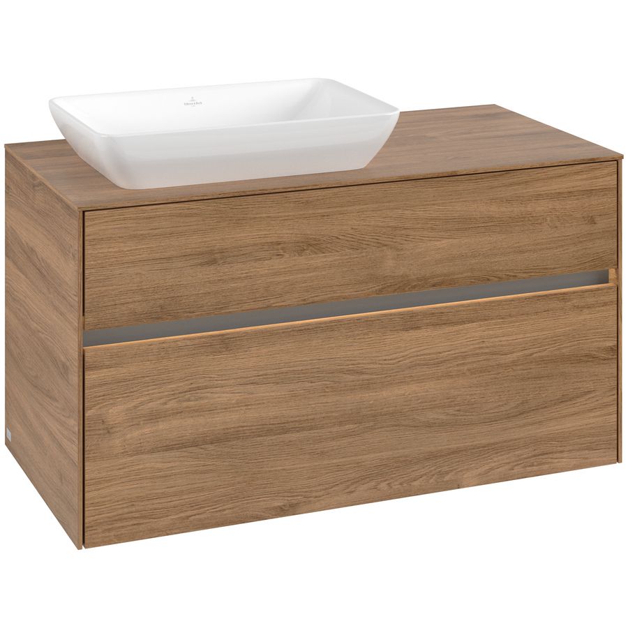 Wastafelonderkast Collaro 1000x548x500mm Oak.Kans C110B0RH