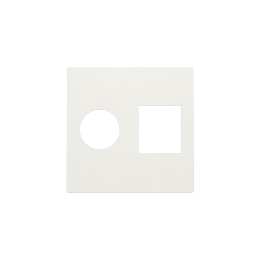 Afwerkingsset enkelvoudige coax/netwerkaans. RJ45 white