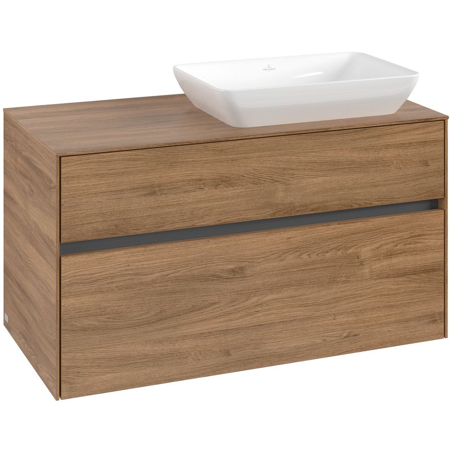 Wastafelonderkast Collaro 1000x548x500mm Oak.Kans C11100RH